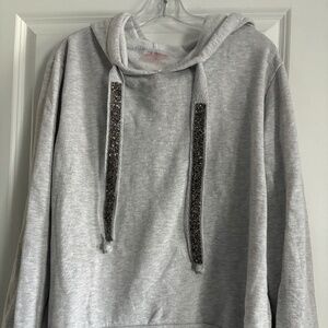 Betsey Johnson Sparkle Trim Hoodie